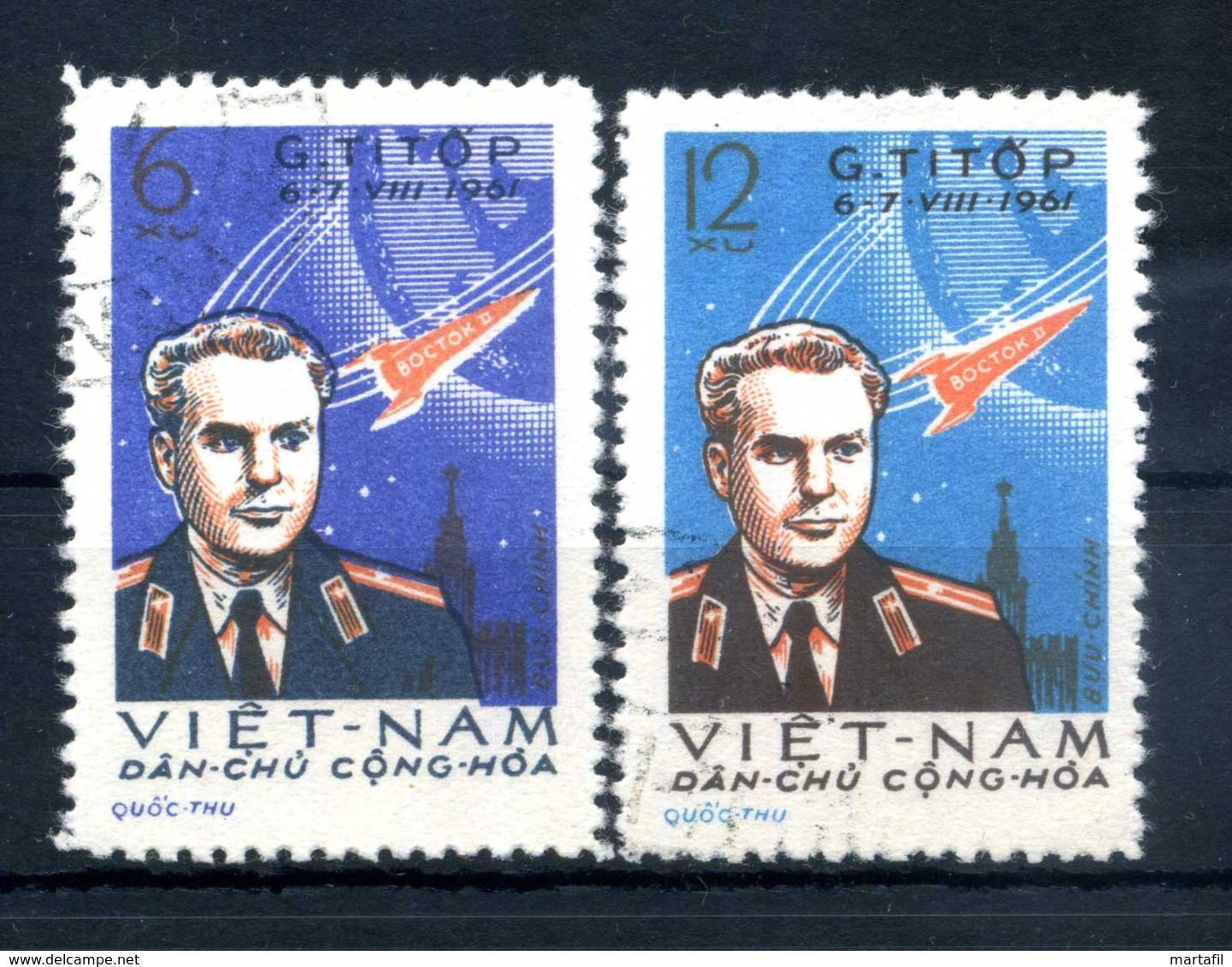 1961 VIETNAM DEL NORD SET USATO 243/244 - Vietnam