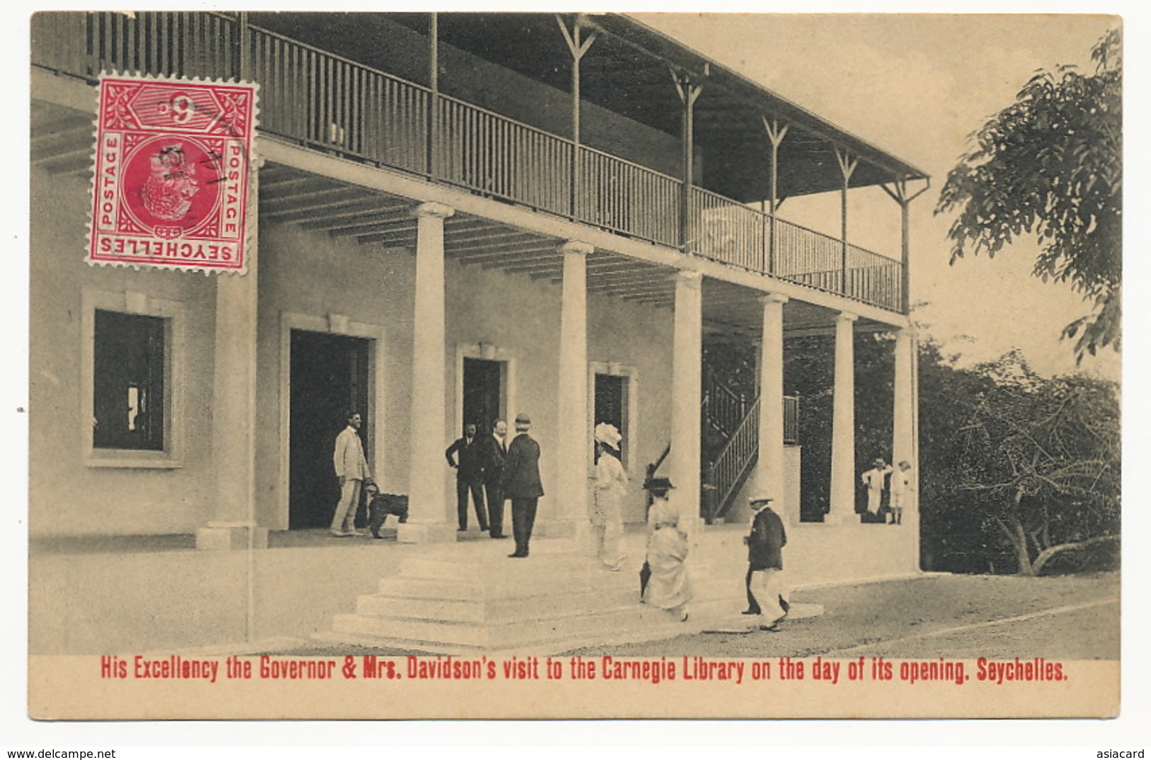 Mahé His Excellency The Governor And Mrs Davidson Visit To The Carnegy Library On The Day Of Opening Ohashi . P. Used - Seychellen