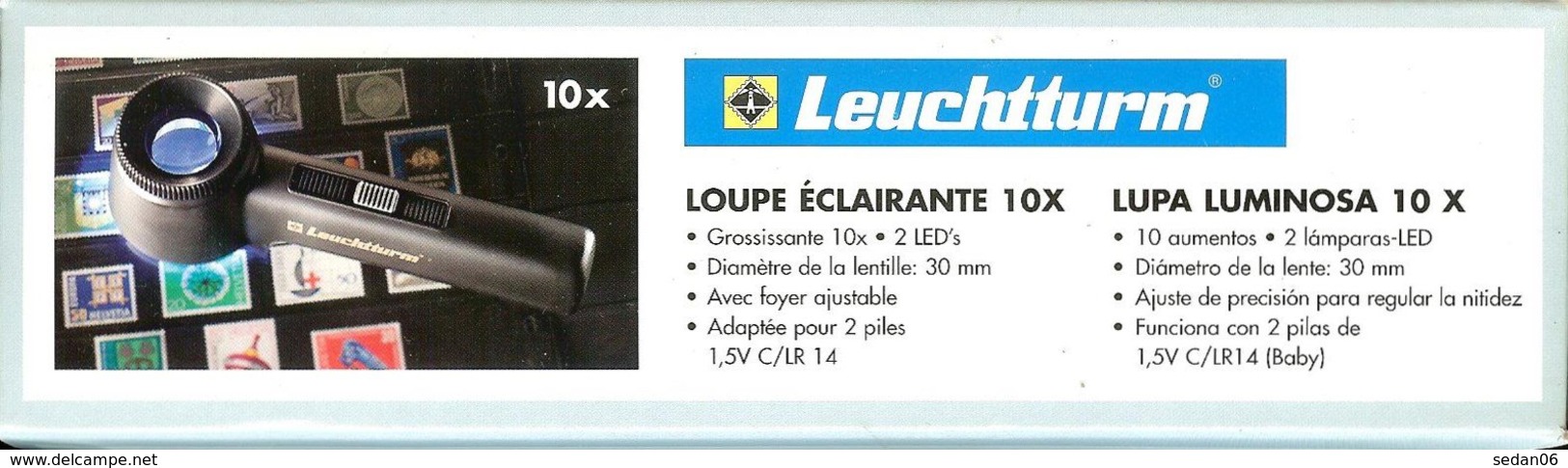 LEUCHTTURM - LOUPE à POSER LU150 Avec LED, Gr.10x - Pinces, Loupes Et Microscopes