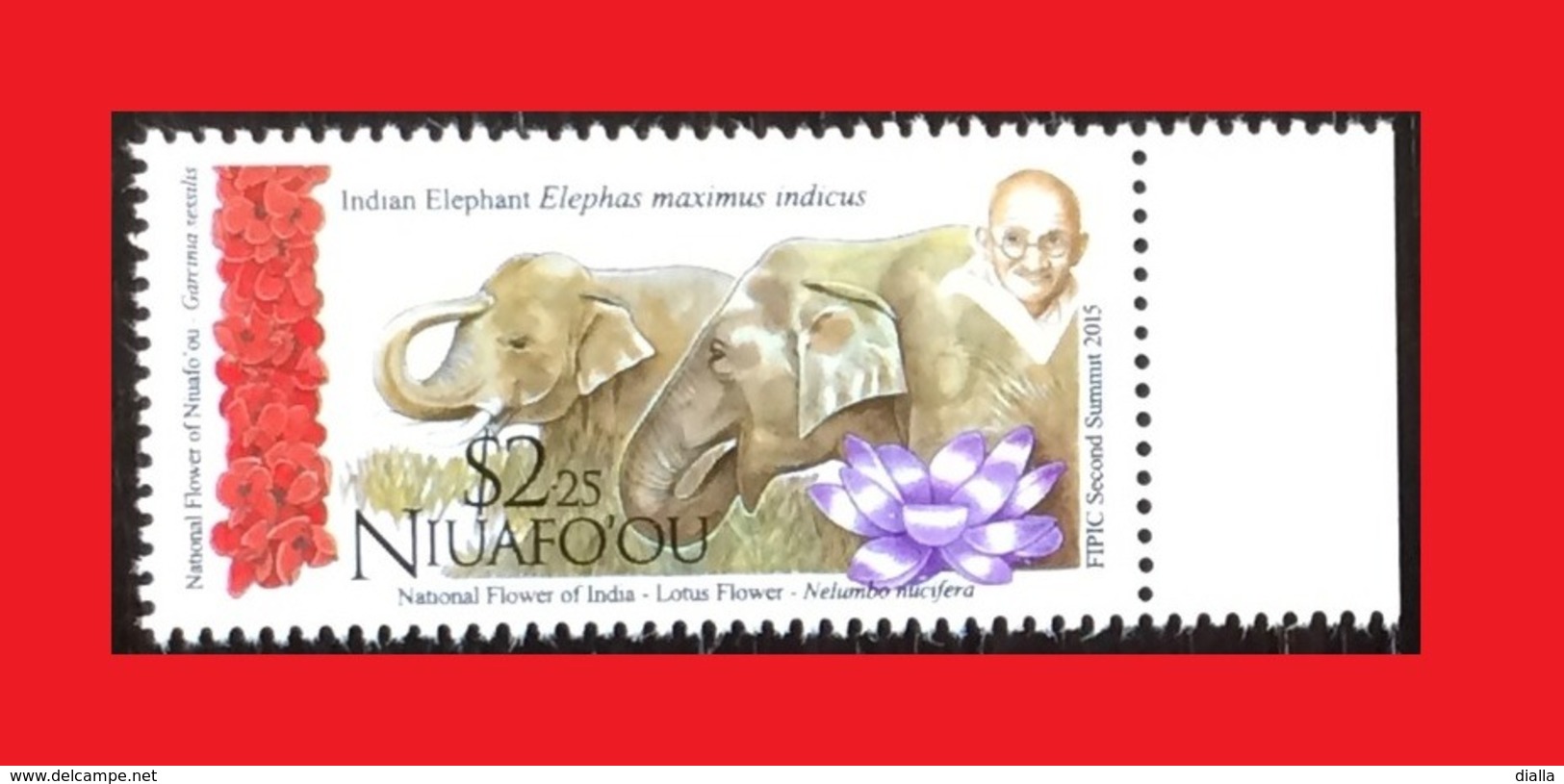 Niuafo' Ou - Tonga 2016, Elephant - Gandhi MNH ** - Olifanten