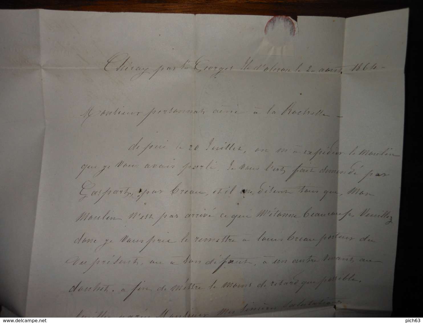 Lettre GC 2210 Marennes Charente Inferieure Avec Correspondance - 1849-1876: Periodo Classico