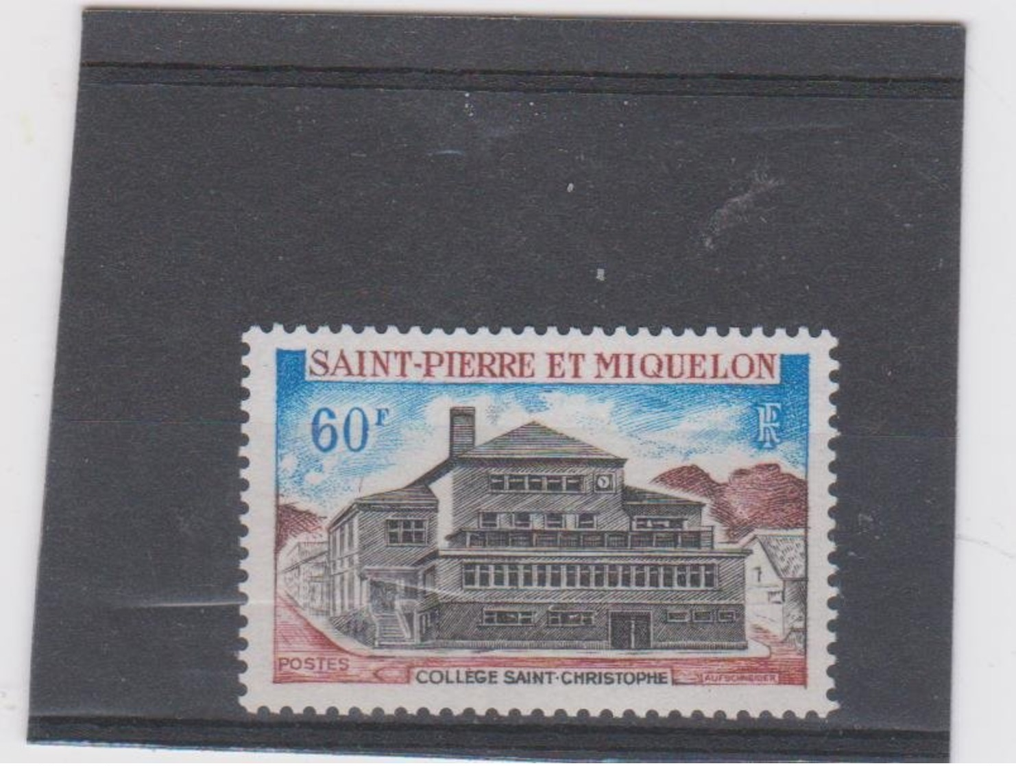 SAINT PIERRE ET MIQUELON 1 T Neuf Xx N° YT 390 -1969 - College Saint-Christophe - Nuevos