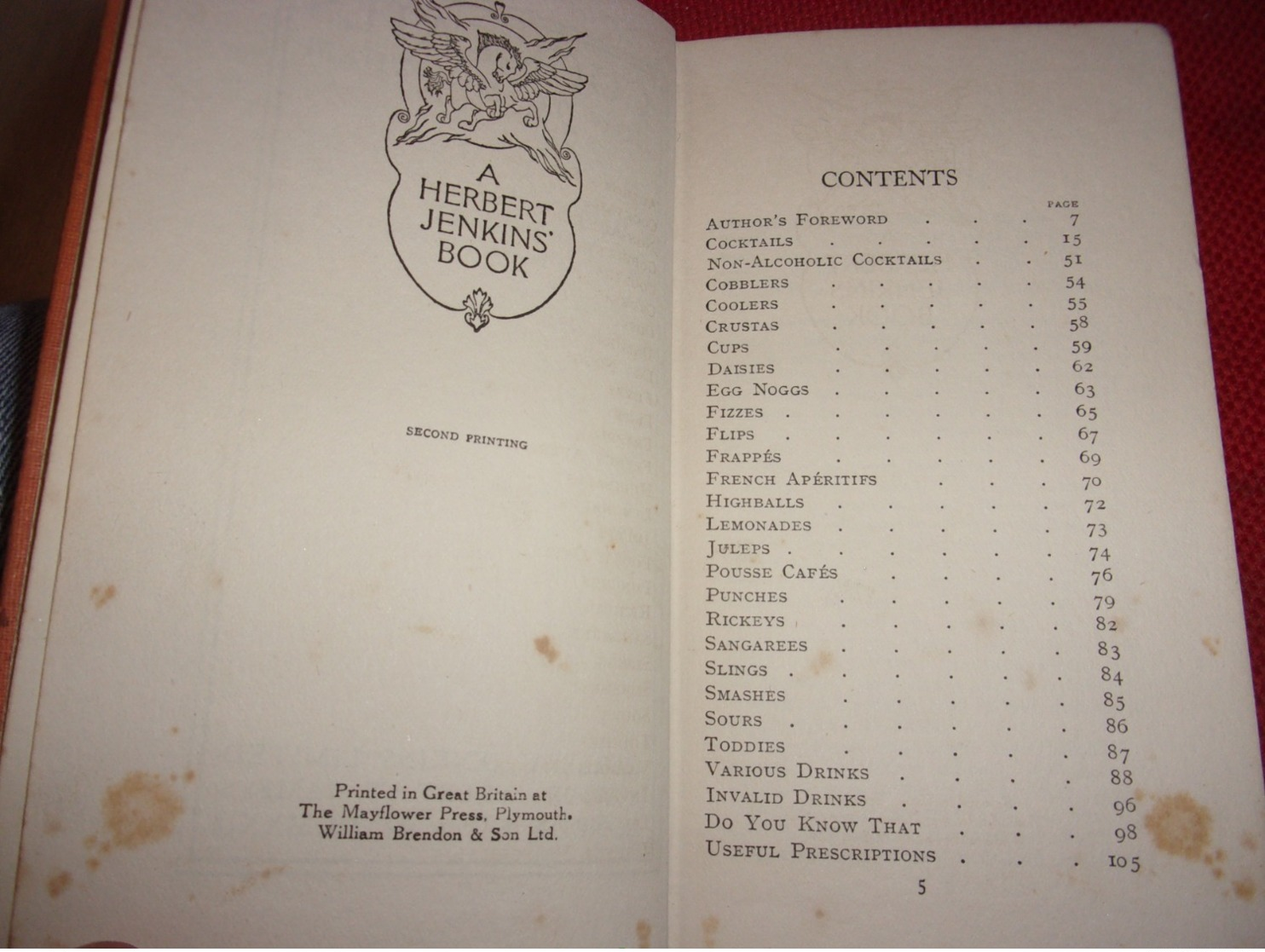 COCKTAILS HOW TO MIX THEM BY ROBERT  HERBERT JENKINS  1922 LONDON - Gastronomie