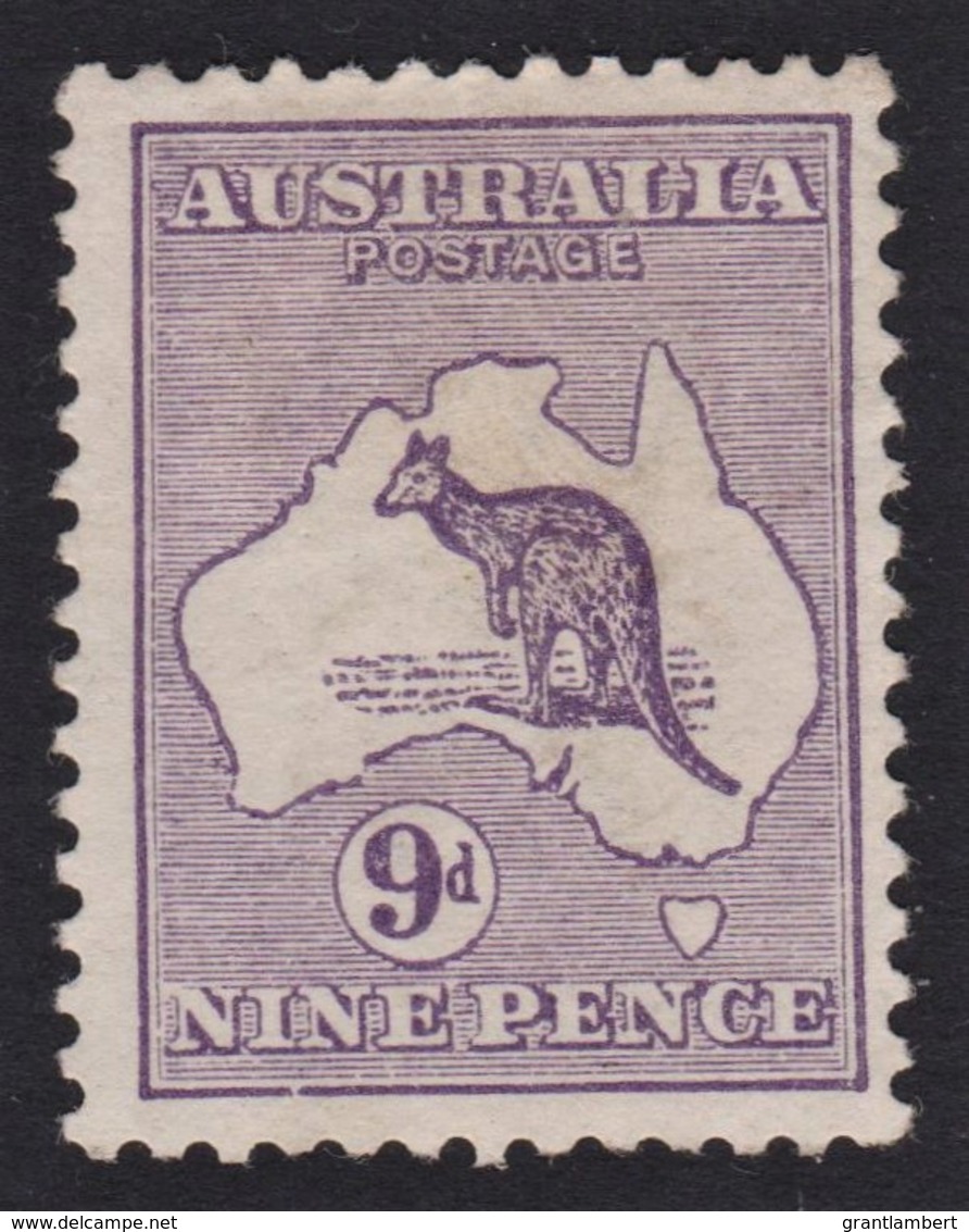 Australia 1913 Kangaroo 9d Violet 1st Watermark MH - Listed Variety - Mint Stamps