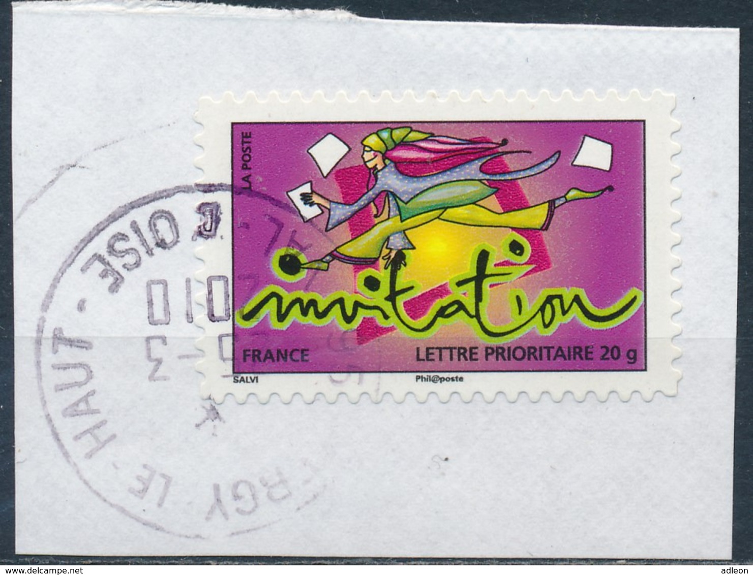 France - Timbre Pour Invitation YT A349 Obl. Cachet Rond Sur Fragment - Autres & Non Classés