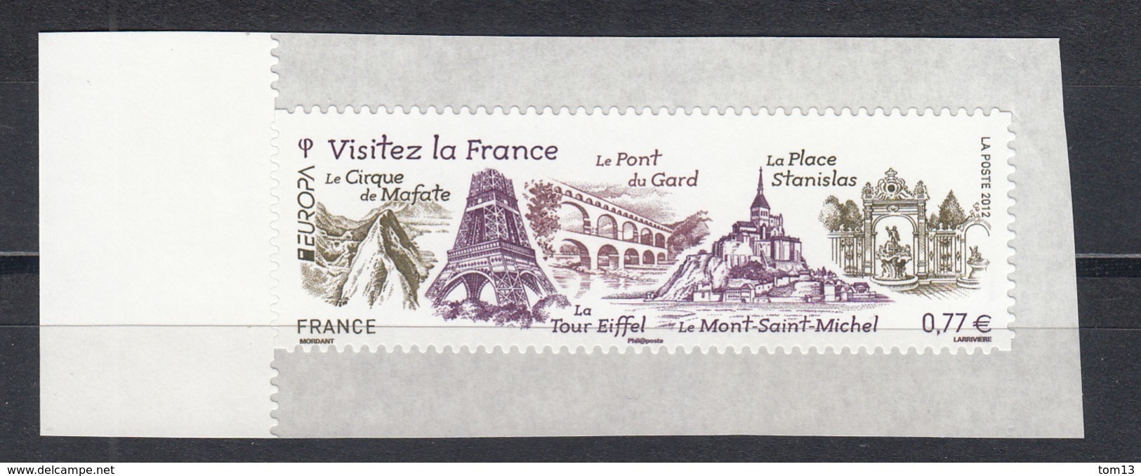 Visitez La France, AUTO ADHESIF N°713 -  2012 Neuf **   Grande Marge - Autres & Non Classés