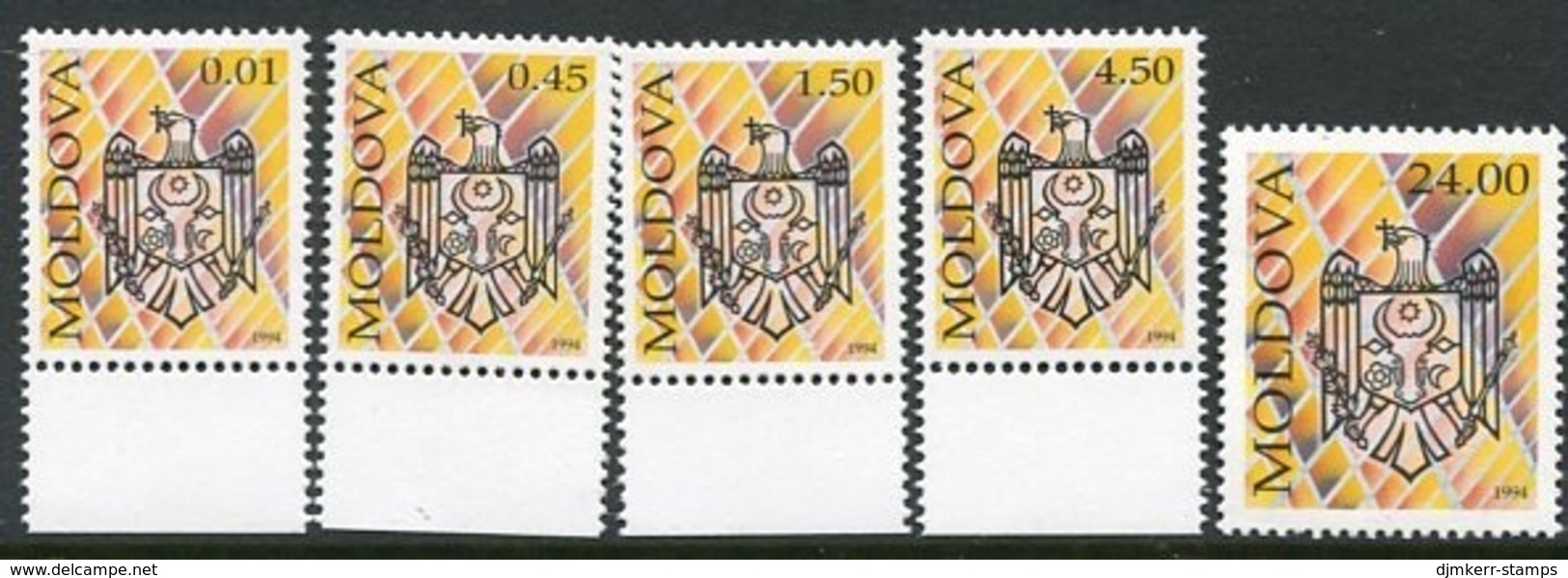 MOLDOVA 1994 Arms Definitives I  MNH / **.  Michel 101-05 - Moldawien (Moldau)