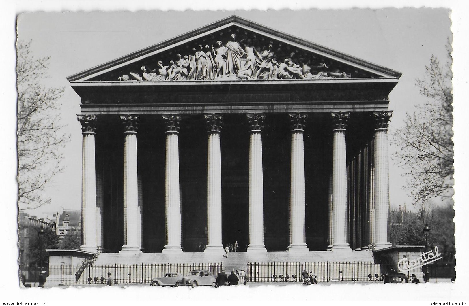1952 - GANDON - CARTE De PARIS Avec OBLITERATION ANNULATION De BELGE HUY + BANDE LOSANGE => BELGIQUE - 1921-1960: Période Moderne