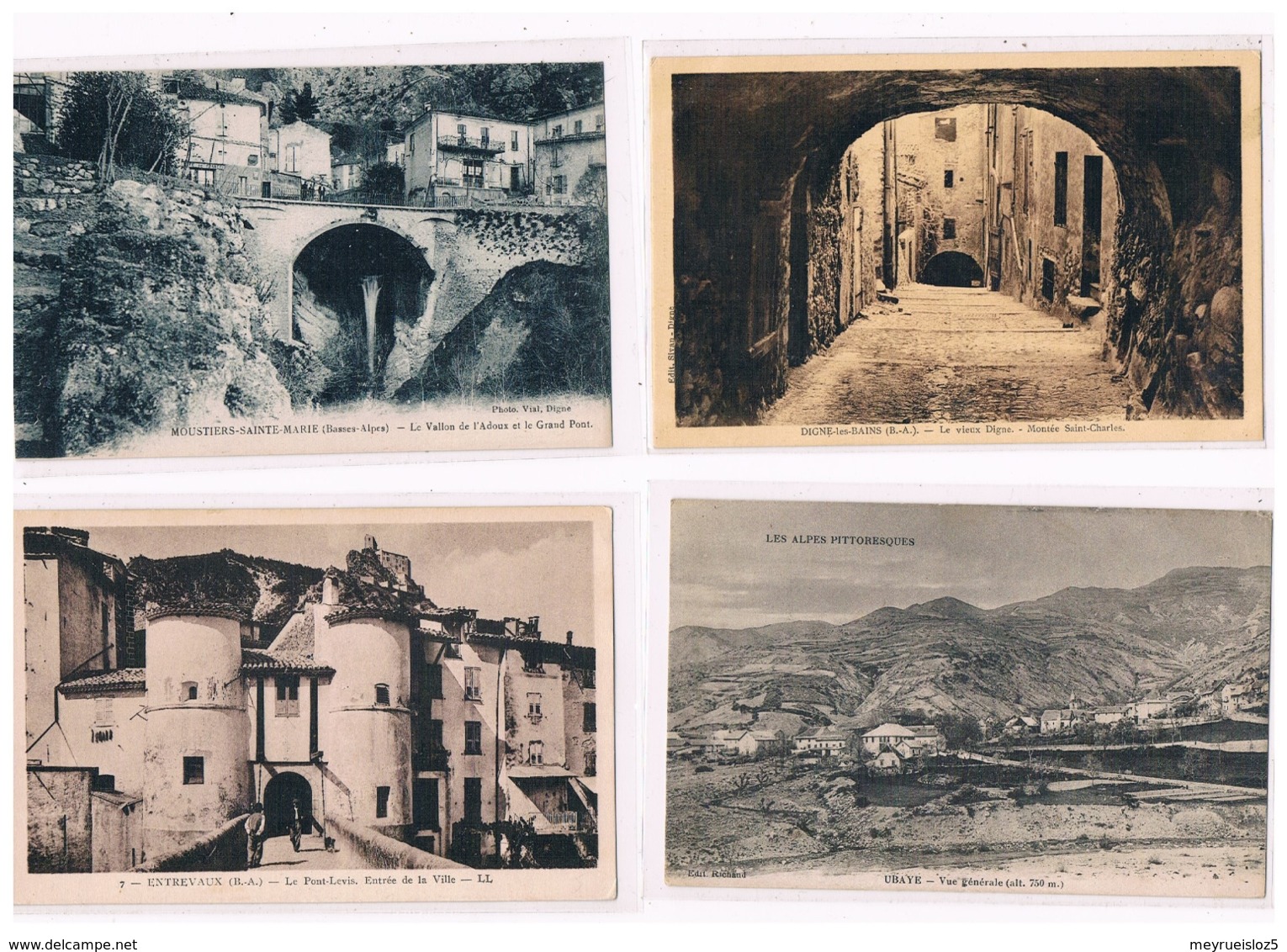 04- ALPES DE HAUTE PROVENCE. LOT DE 13 CARTES, VILLES ET VILLAGES, TOUTES SCANNEES. - Sonstige & Ohne Zuordnung