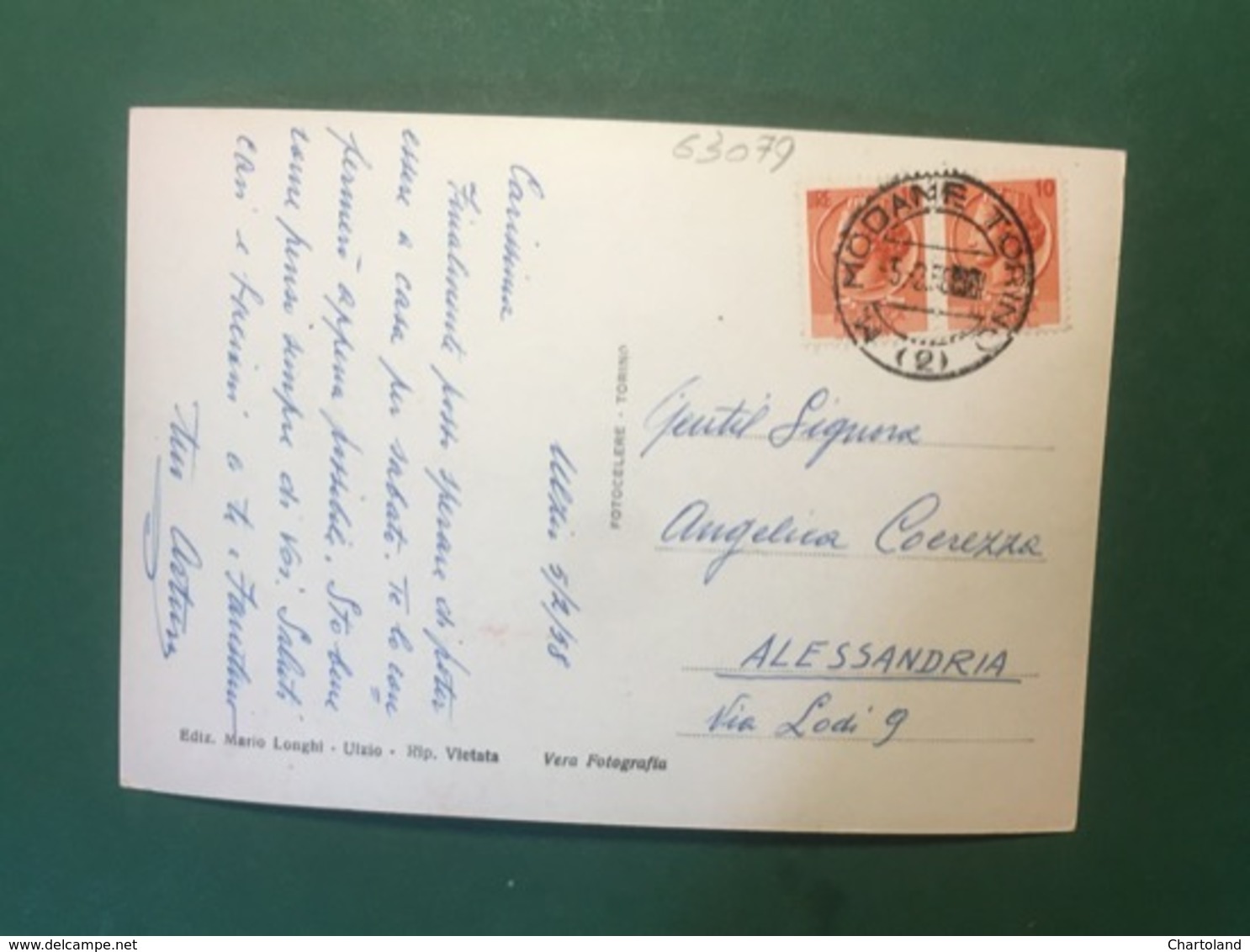 Cartolina Ulzio - Albergo Commercio - 1958 - Altri & Non Classificati