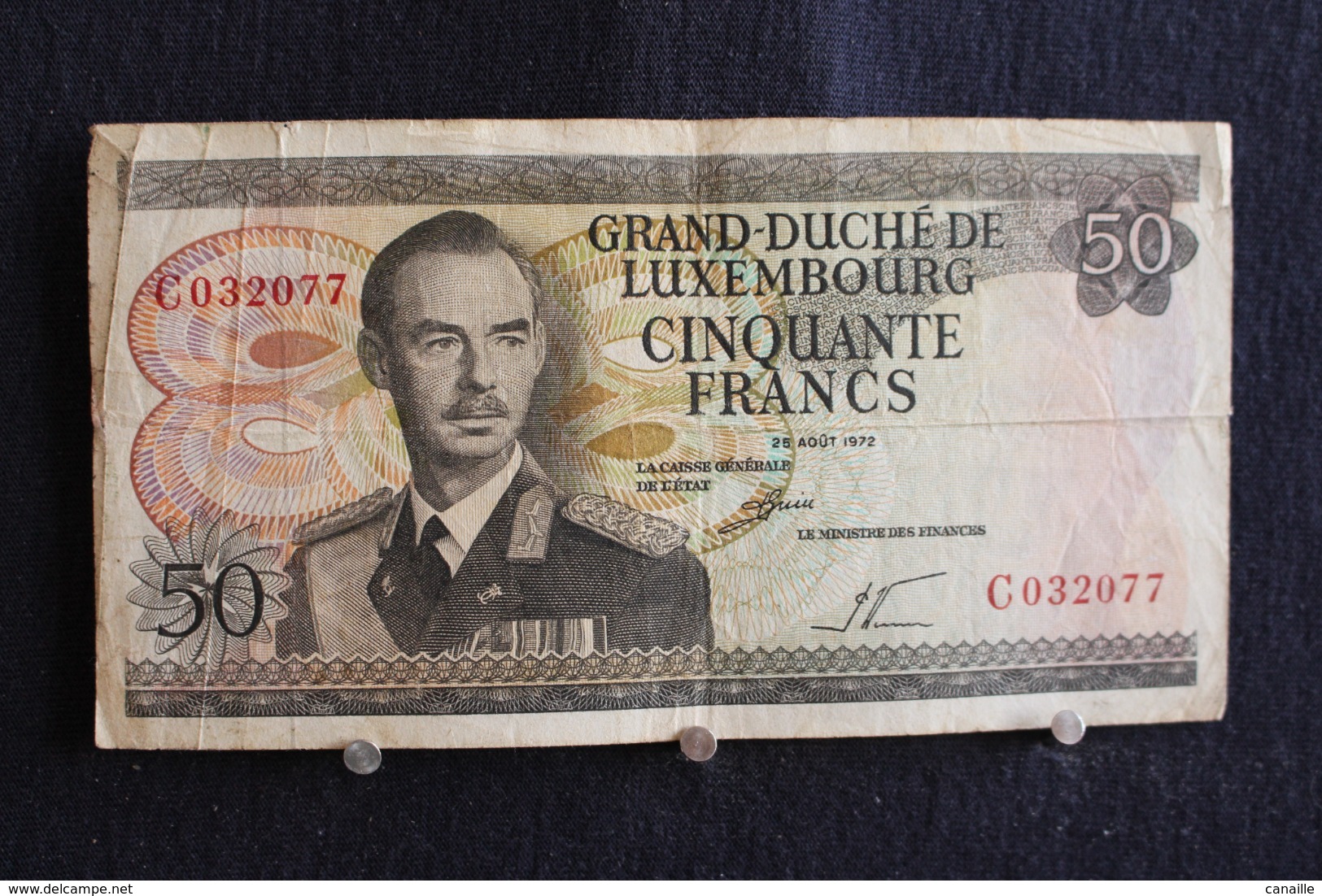 88 /  Grand-Duché De Luxembourg , Luxembourg  50 Francs - 1972 /  N° C 032077 - Luxembourg