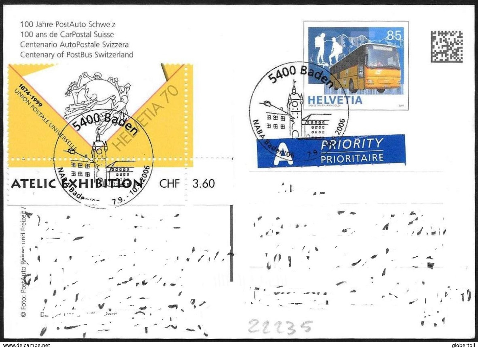 Svizzera/Suisse/Switzerland: Intero, Stationery, Entier, 100° AutoPostale, 100ème Bus Postal,100th Postbus - Other & Unclassified