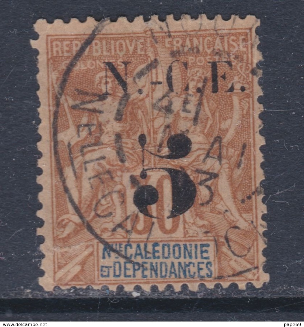 Nouvelle Calédonie N° 65 O 5c. Sur 30 C. Brun Oblitération Moyenne Sinon TB - Used Stamps