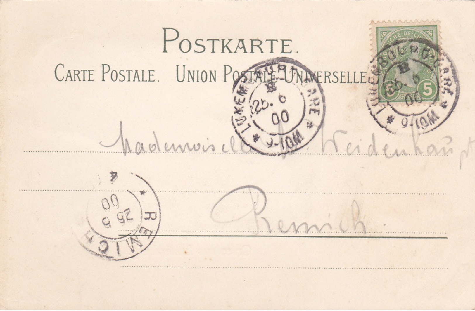 RP: Clausen U. Luxembourg , PU-1900 - Other & Unclassified