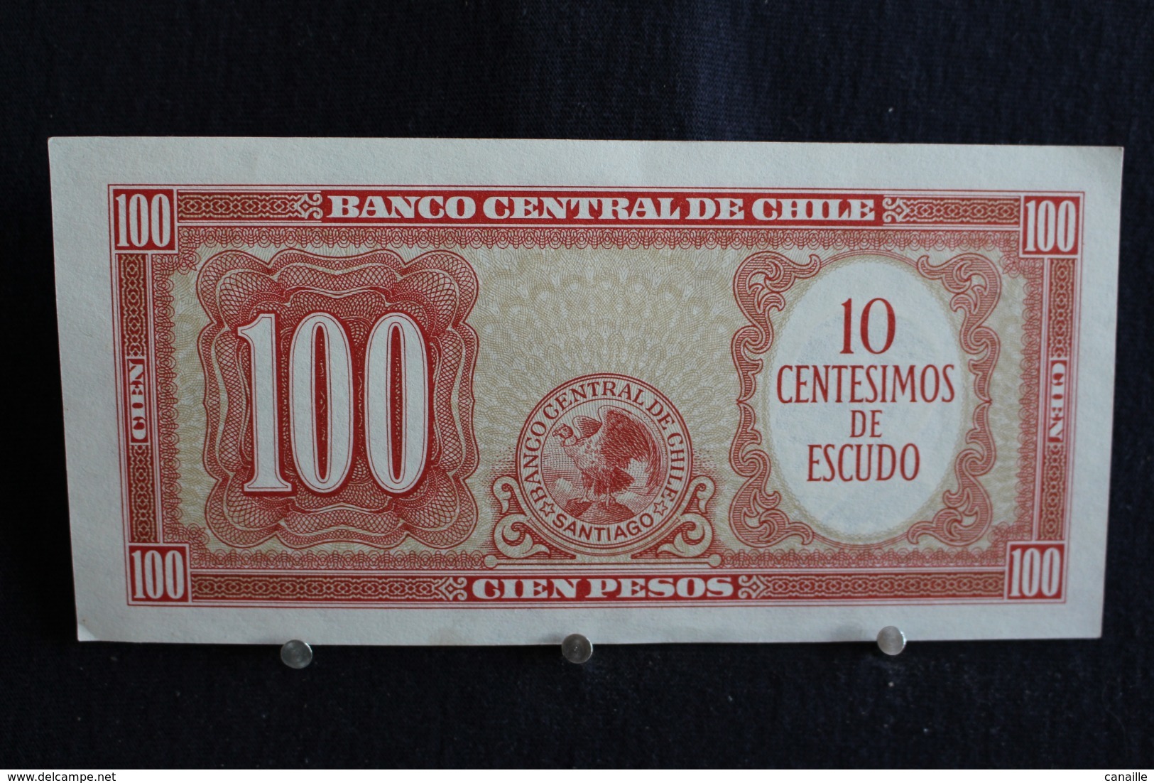 96 /  Chile, 10 Centesimos On 100 Pesos -   K-25-101 /  N° 367148 - Chili