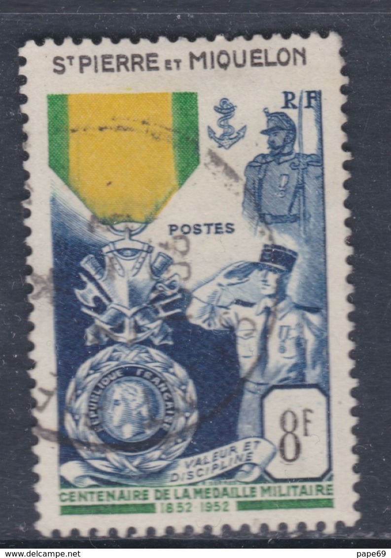 Saint Pierre Et Miquelon N° 347 O Centenaire De La Médaille Militaire Oblitération Légère Sinon TB - Oblitérés