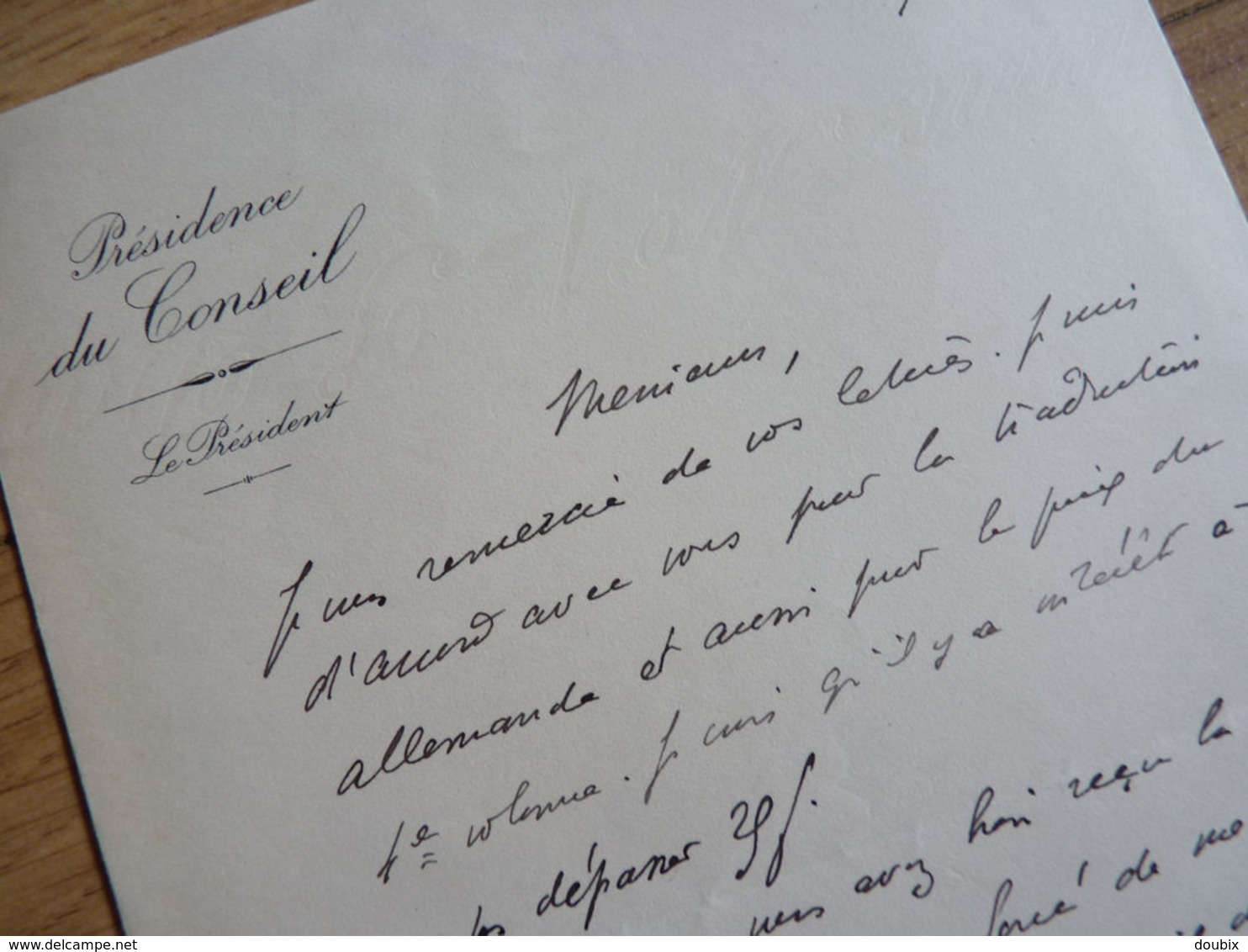 Raymond POINCARE (1860-1934) PRESIDENT De La REPUBLIQUE. Autographe - Autres & Non Classés