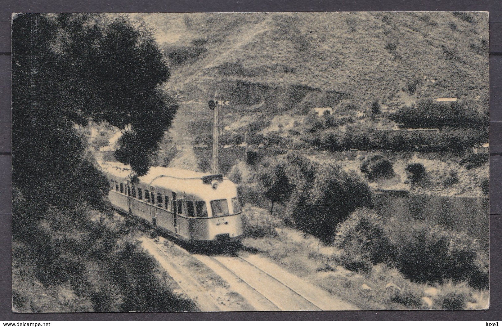 ARGENTINA , Dique San Roque  ,  RAILWAY   ,   OLD  POSTCARD - Argentine