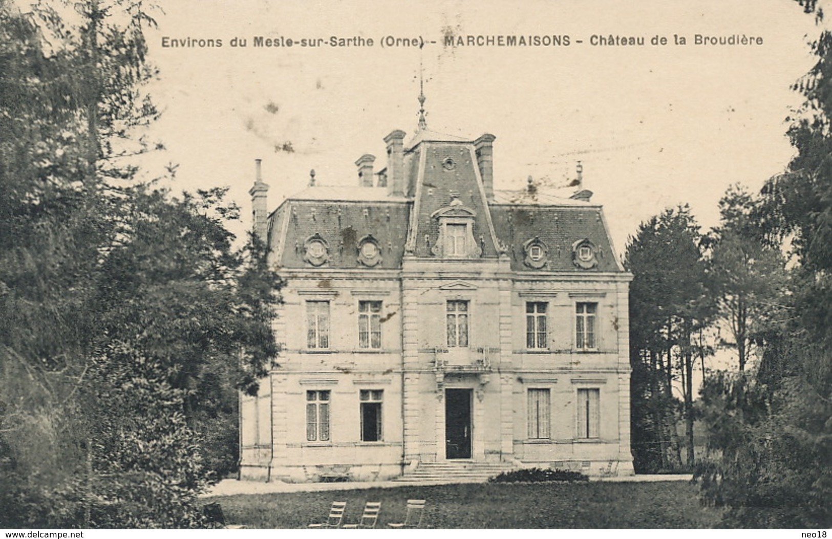 Le Mesle Sur Sarthe Environs Marchemaisons Chateau De La Broudière   Vers St Julien Sur Sarthe - Le Mêle-sur-Sarthe