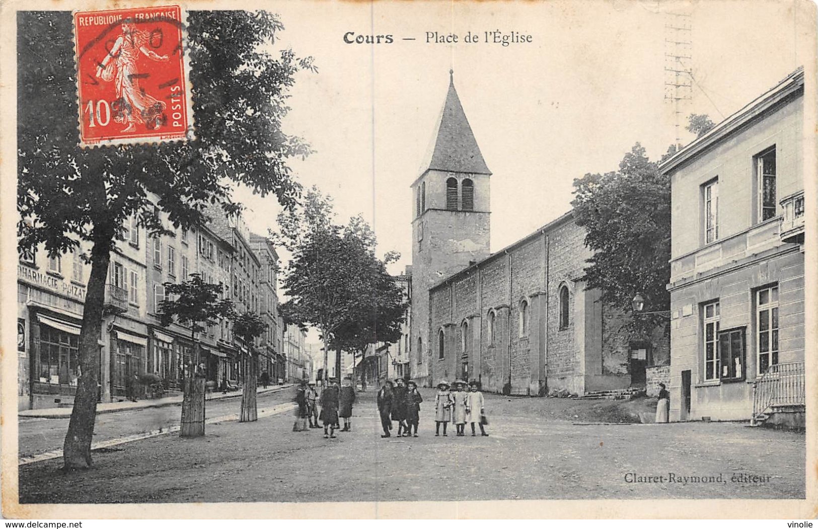 A-19-5313 :  COURS. PLACE DE L'EGLISE. - Cours-la-Ville