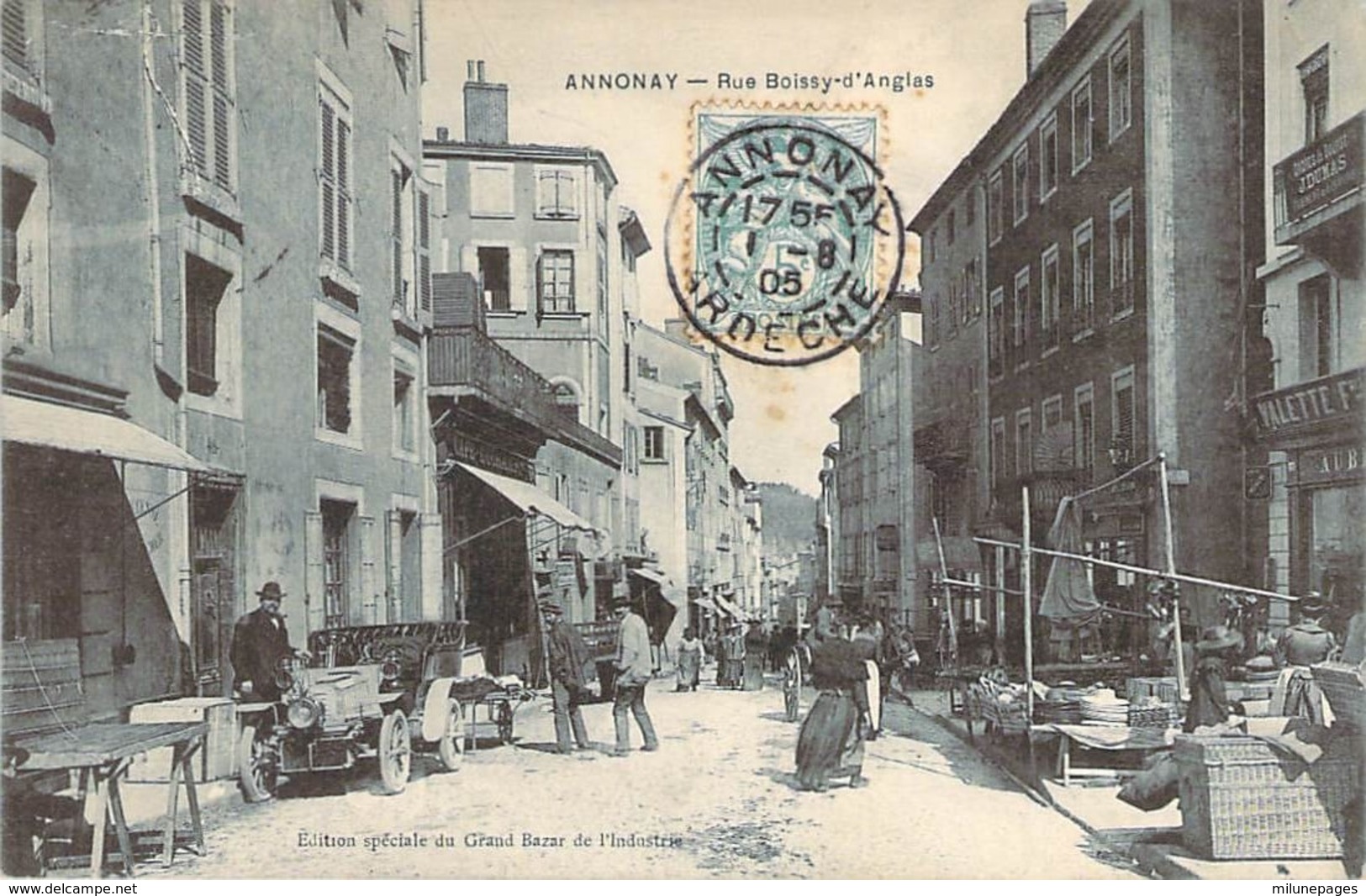 07 ARDECHE Grosse Animation Tacot Et Commerces Rue Boissy D'Anglas D'ANNONAY - Annonay