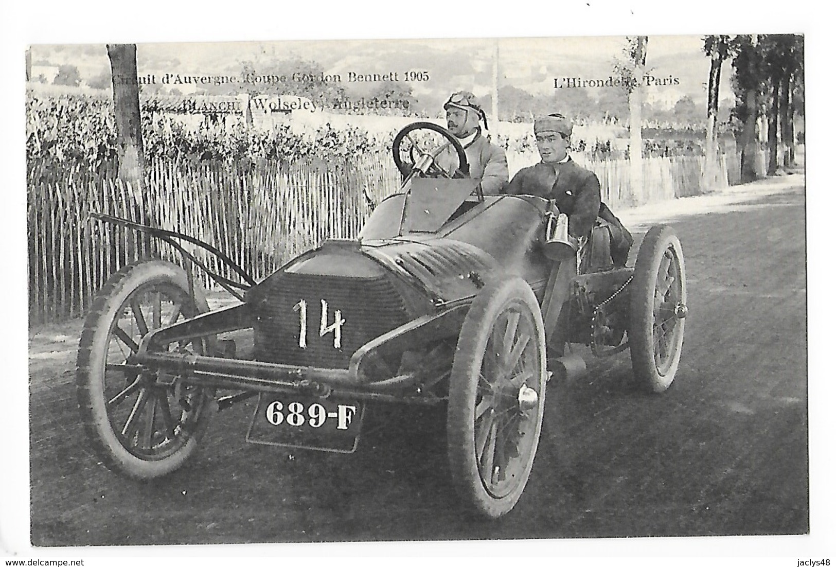 Circuit D'Auvergne - La Coupe GORDON-BENETT 1905  - BIANCHI (Wolseley) Angleterre  -  L 1 - Autres & Non Classés