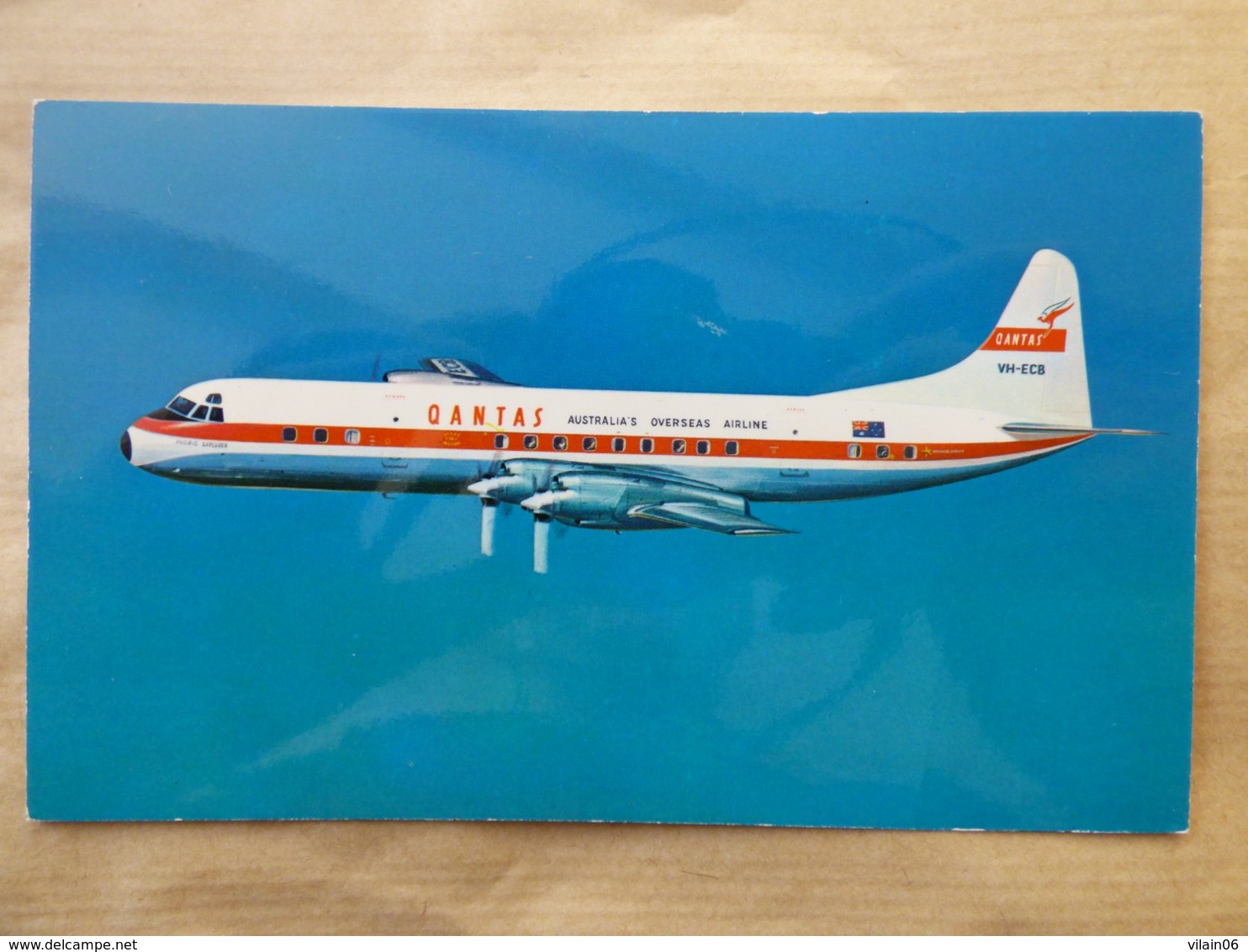 QANTAS  EMPIRE AIRWAYS   ELECTRA    AIRLINES ISSUE / CARTE COMPAGNIE - 1946-....: Era Moderna