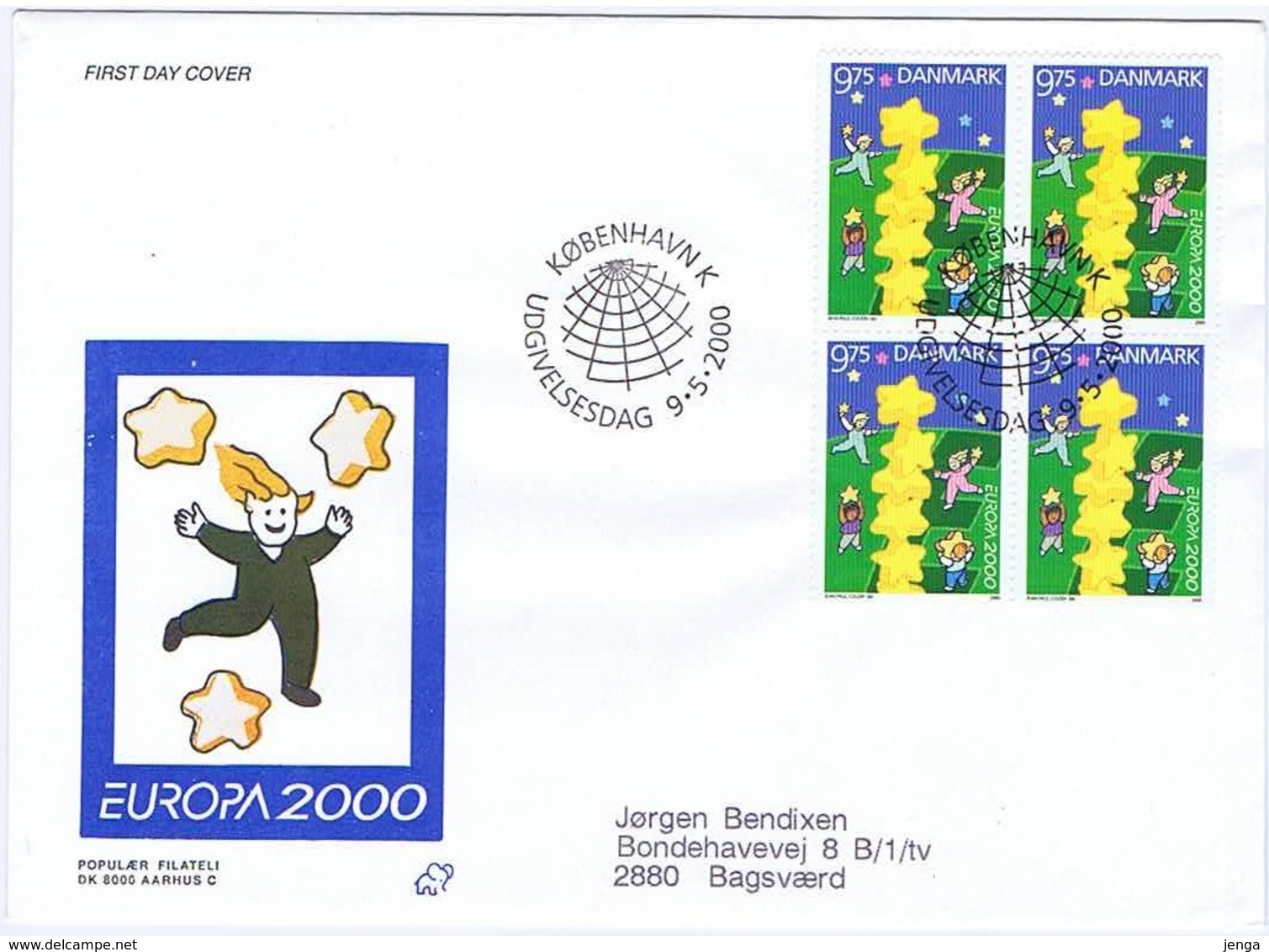 Denmark 2000.  Europa - CEPT;  FDC (Populær Filateli) - 2000