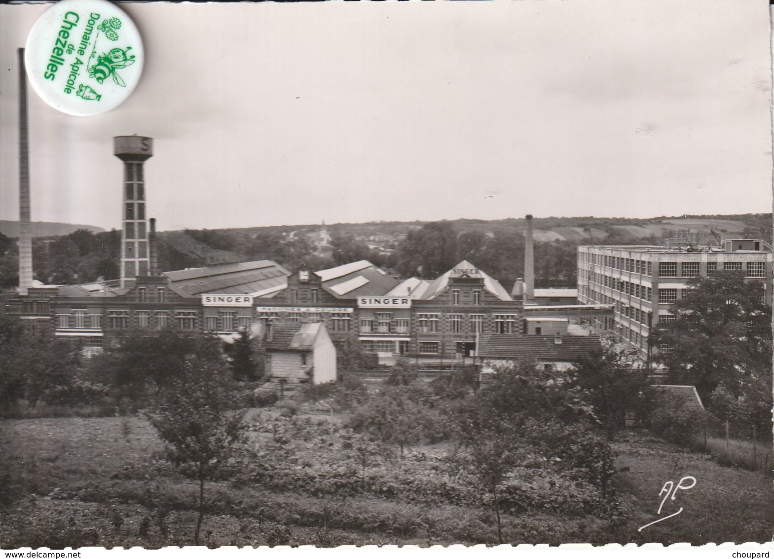 78 - Très Belle Carte Postale Semi Moderne Dentelée De  BONNIERES  Usine Singer - Bonnieres Sur Seine