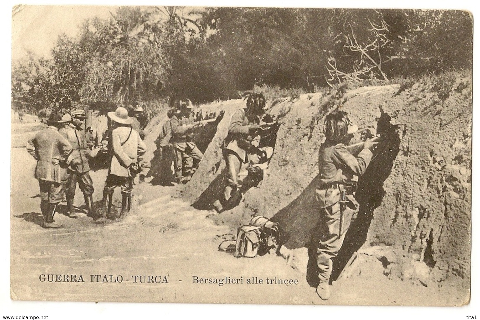 221 - Guerra Italo-Turca - Bersaglieri Alle Trincee - Guerre 1914-18