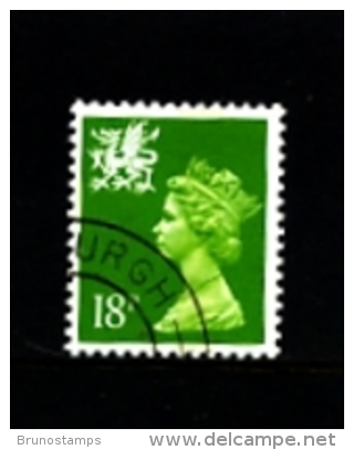 GREAT BRITAIN - 1992  WALES  18p. CB  PERF.  13 1/2x14  FINE USED  SG W48b - Galles