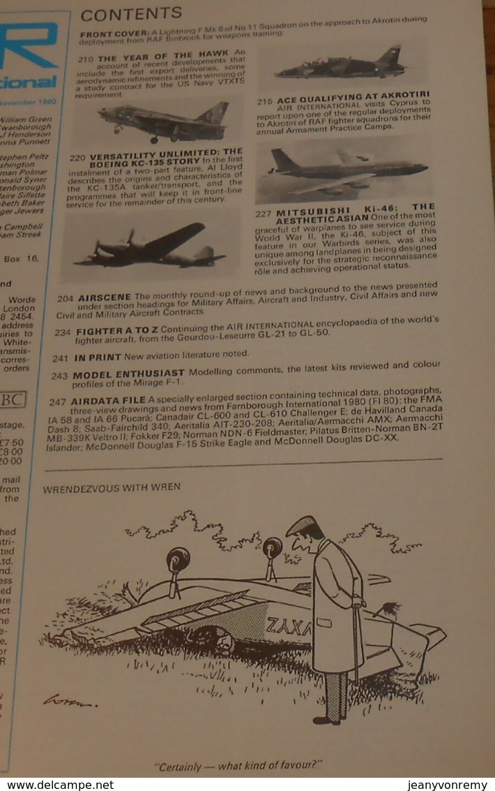 Air International. Volume 18. N°5. Novembre 1980. - Verkehr