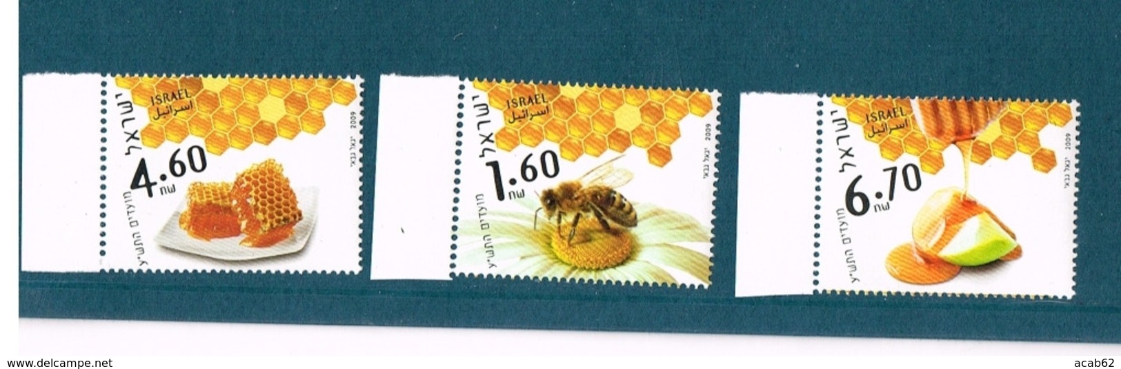 Israël. Lot De 3 Timbres Abeilles, Miel. - Abeilles