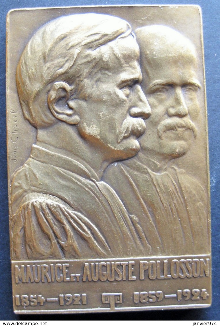 Médaille Maurice Et Auguste Pollosson 1926 Pont De La Guillotière à Lyon, Par Jean CHOREL - Autres & Non Classés