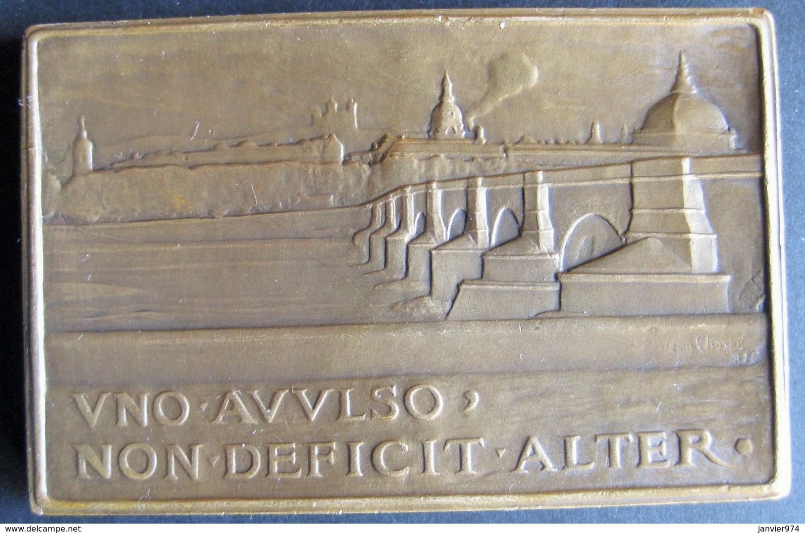 Médaille Maurice Et Auguste Pollosson 1926 Pont De La Guillotière à Lyon, Par Jean CHOREL - Autres & Non Classés