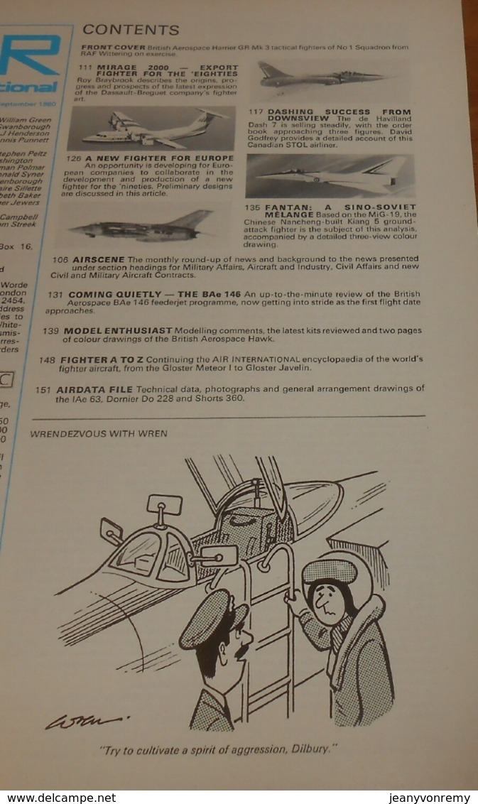 Air International. Volume 19. N°3. Septembre 1980. - Trasporti