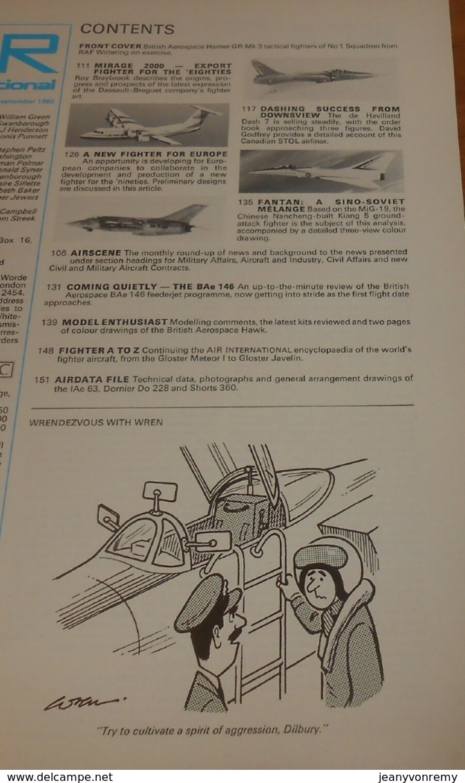 Air International. Volume 19. N°3. Septembre 1980. - Transportation