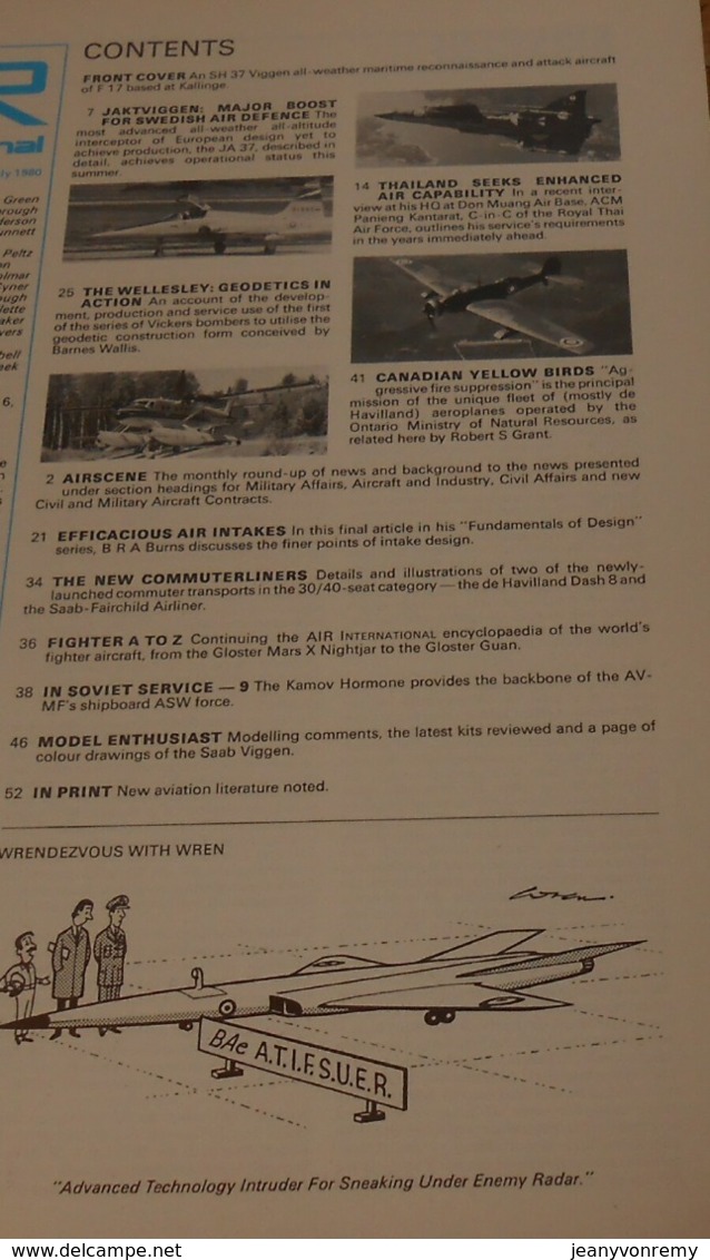 Air International. Volume 19. N°1. Juillet 1980. - Trasporti