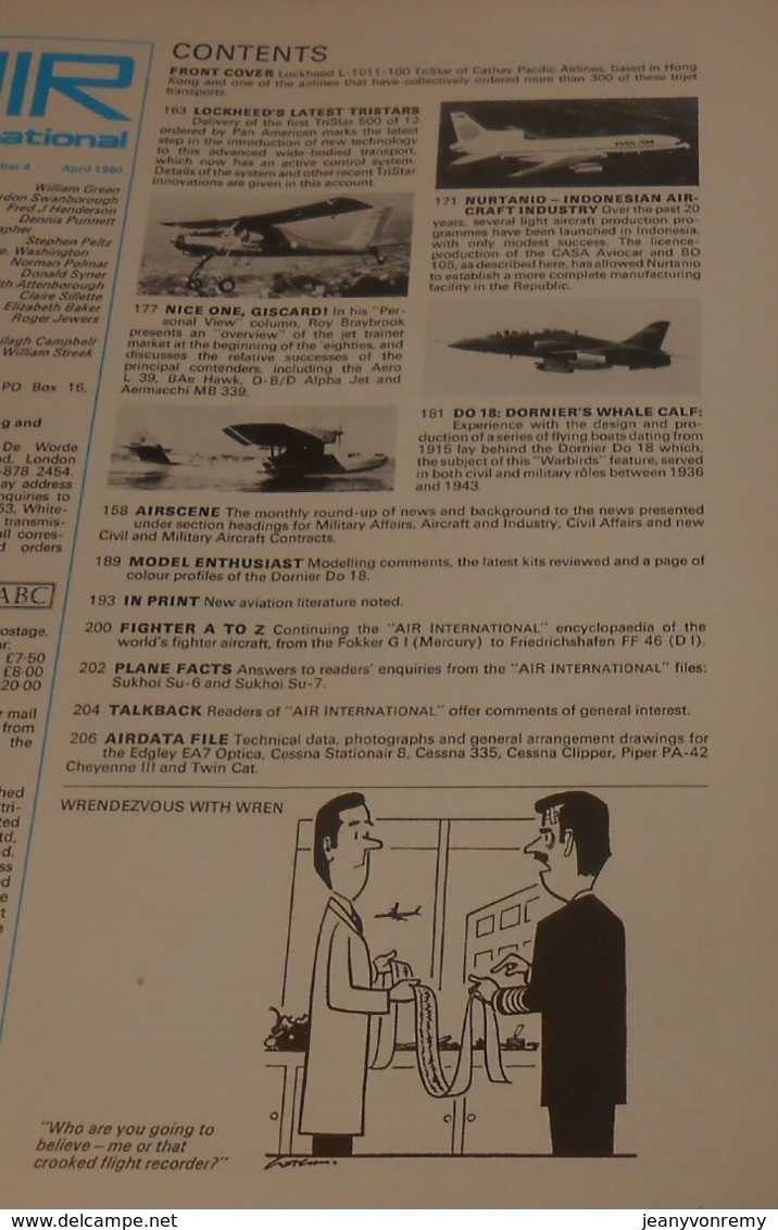 Air International. Volume 18. N°4. Avril 1980. - Transportation