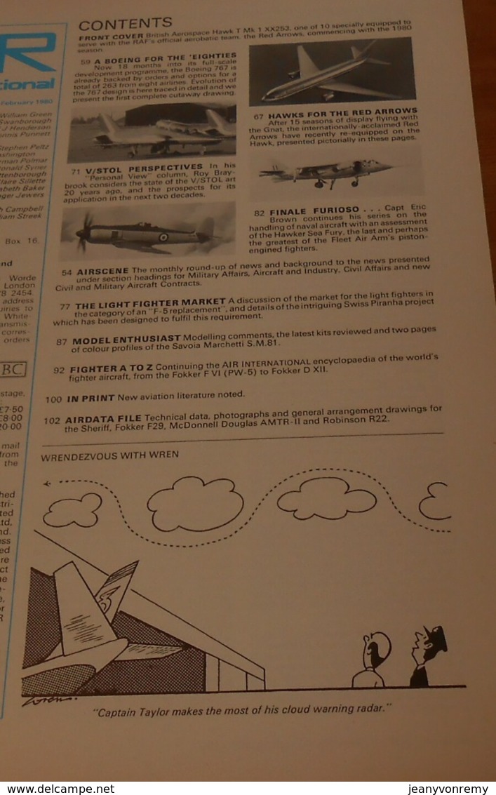 Air International. Volume 18. N°2. Février 1980. - Trasporti