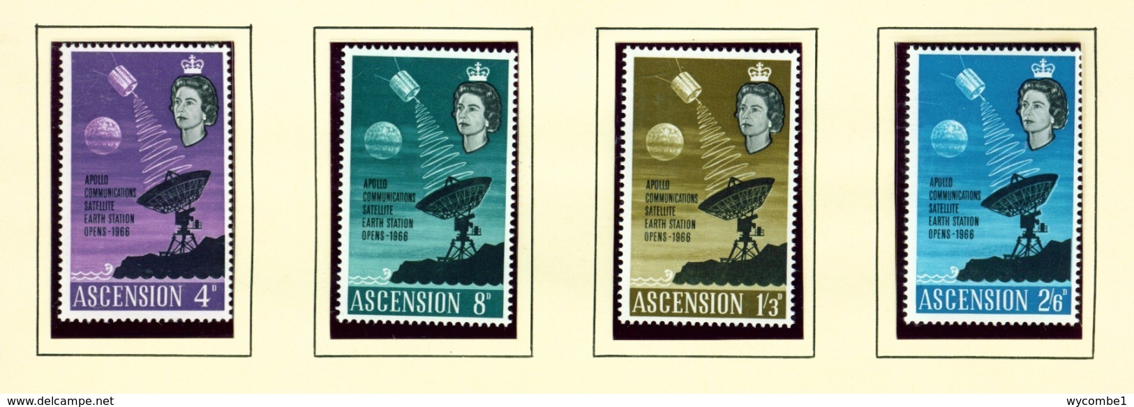 ASCENSION  -  1966 Satellite Earth Station Set Unmounted/Never Hinged Mint - Ascension