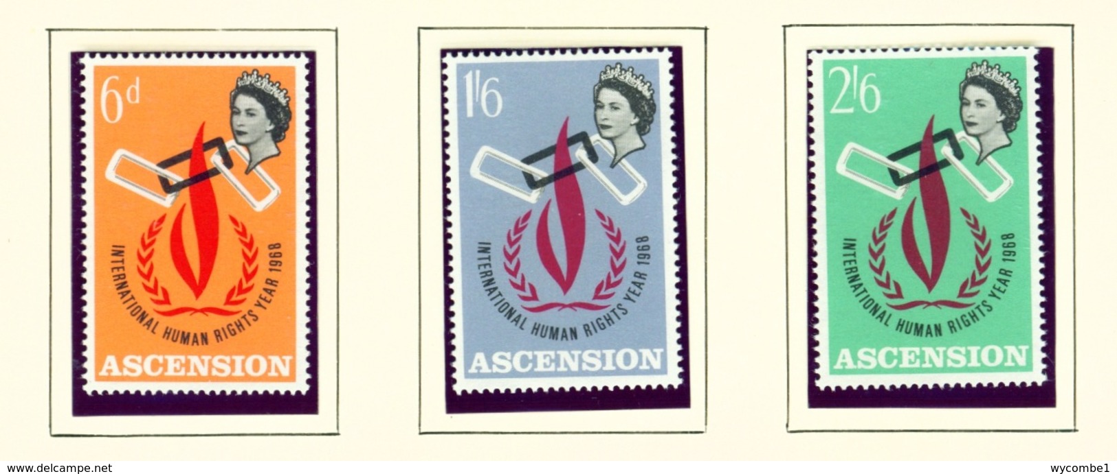 ASCENSION  -  1968 Human Rights Set Unmounted/Never Hinged Mint - Ascension (Ile De L')