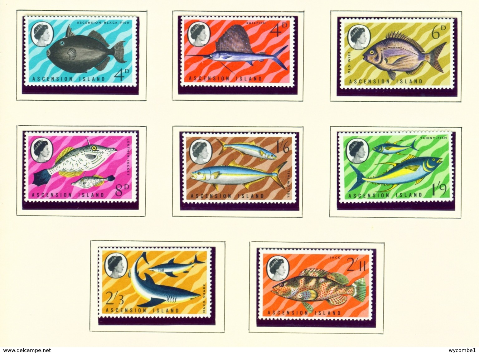 ASCENSION  -  1968 Fish Set Unmounted/Never Hinged Mint - Ascensione
