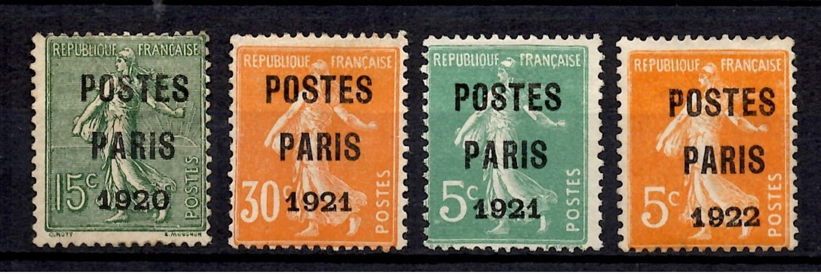 France Préoblitérés YT N° 25, N° 26, N° 29 Et N° 30 Oblitérés. B/TB. A Saisir! - 1893-1947