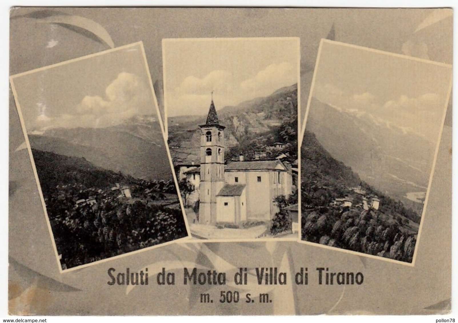 SALUTI DA MOTTA DI VILLA TIRANO - SONDRIO - 1958 - Sondrio