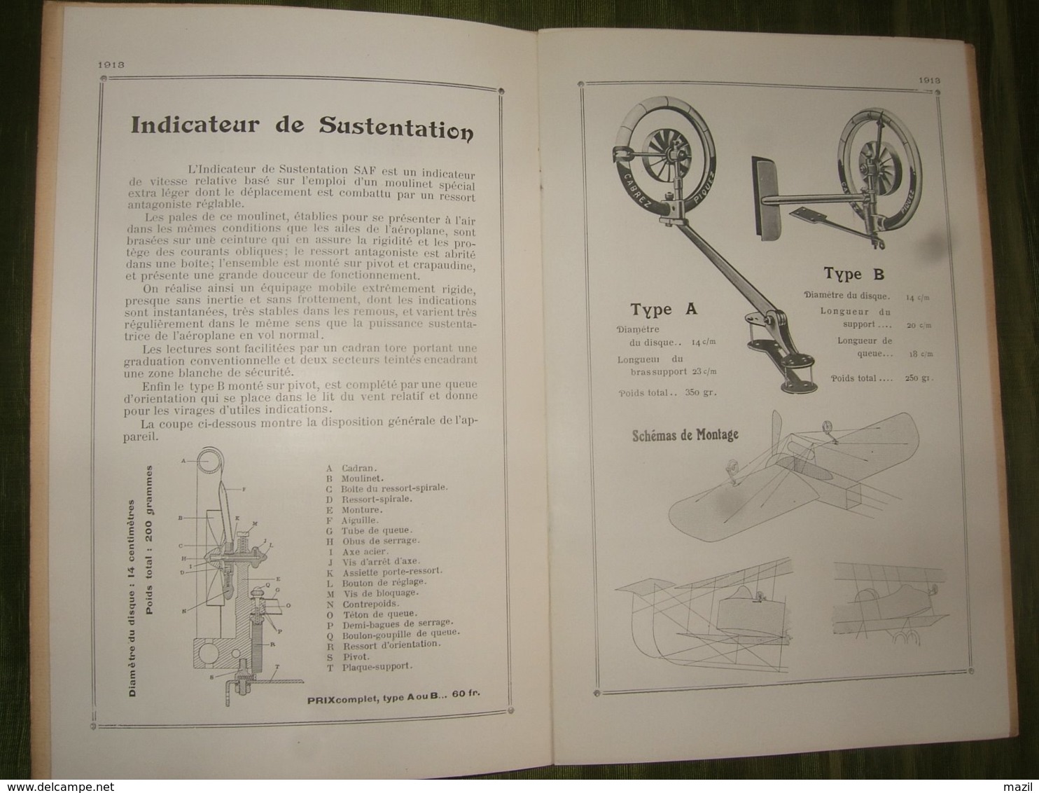 - Appareils D' Aviation SAF ( Brevets E. Basin )   A. Solinot  1913 - Aviation