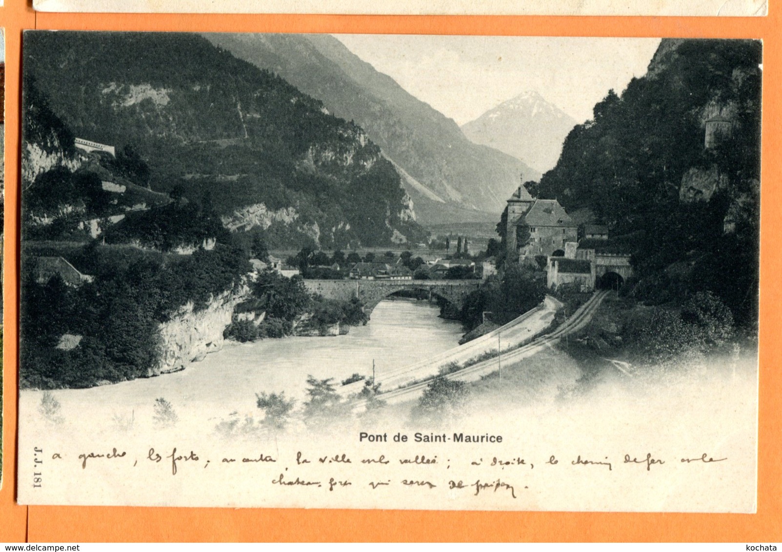 LAC036, Pont De Saint-Maurice, 181, Précurseur, Circulée Sous Enveloppe - Saint-Maurice