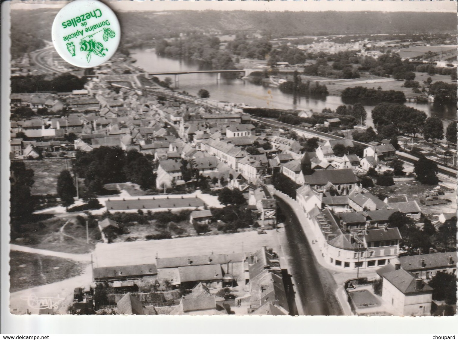 78 - Très Belle Carte Postale Semi Moderne Dentelée De  BONNIERES  Vue Aérienne - Bonnieres Sur Seine