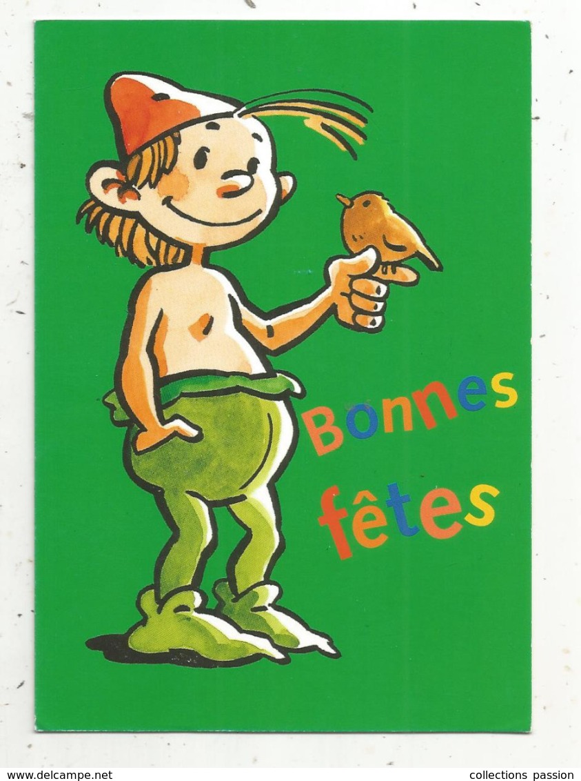 Cp, BANDES DESSINEES , Bonnes Fêtes Avec Le LUTIN FARFALOU ,voyagée 1998 - Comicfiguren