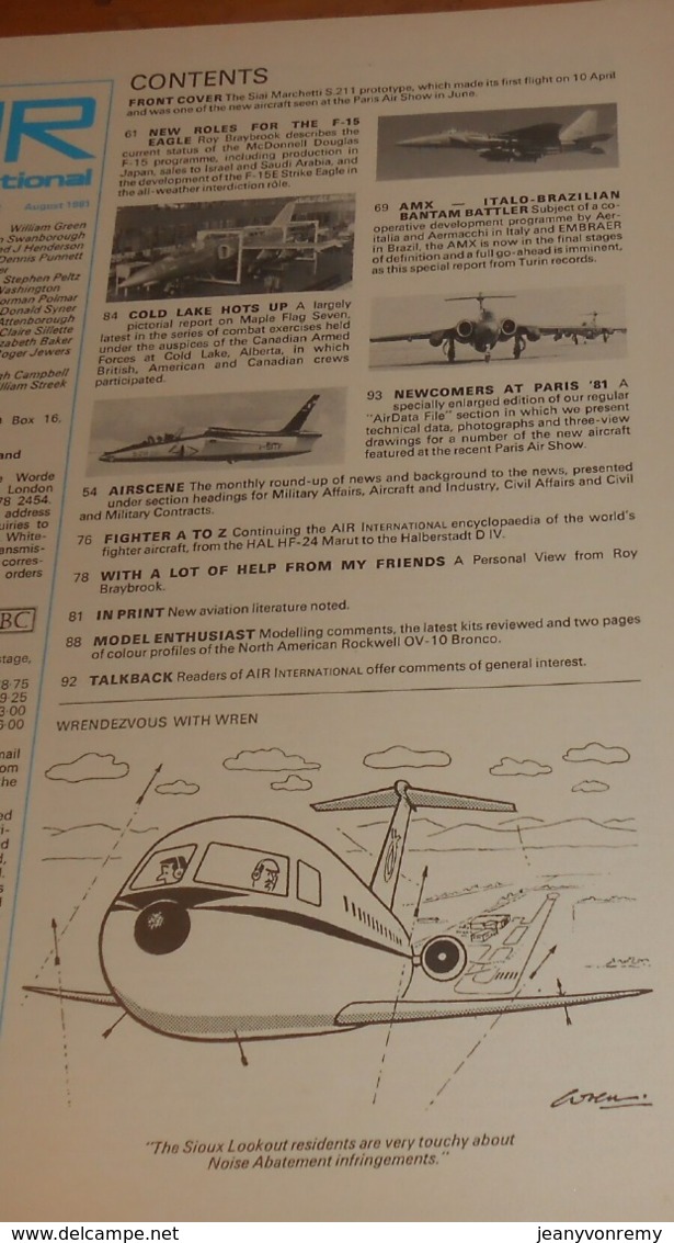 Air International. Volume 21. N°2. Août 1981. - Transports
